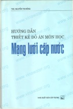 HƯỚNG DẪN ĐỒ ÁN MẠNG LƯỚI CẤP NƯỚC