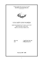 Skkn rèn luyện kỹ năng giao tiếp cho trẻ mẫu giáo lớn trong giờ hoạt động góc