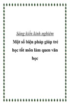 Skkn một số biện pháp giúp trẻ học tốt môn làm quen văn học