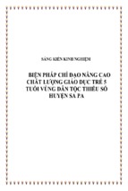 Skkn biện pháp chỉ đạo nâng cao chất lượng giáo dục trẻ 5 tuổi vùng dân tộc thiểu số huyện sa pa