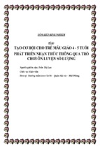 Skkn  tạo cơ hội cho trẻ mẫu giáo 4   5 tuổi phát triển nhận thức thông qua trò chơi ôn luyện số lượng