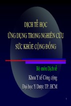 Bài giảng dịch tễ học ứng dụng trong nghiên cứu sức khỏe cộng đồng   đh y dược tp hcm