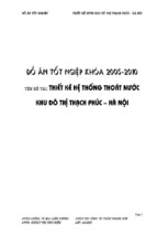 Khóa luận thiết kế hệ thống thoát nước và xử lý nước thải khu đô thị thạnh phúc thủ đô hà nội