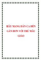 Skkn hãy mang dân ca đến gần hơn với trẻ mẫu giáo