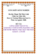 Skkn lồng ghép nội dung giáo dục tấm gương đạo đức hồ chí minh trong việc dạy trẻ mẫu giáo 5   6 tuổi