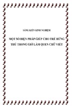 Skkn một số biện pháp giúp cho trẻ hứng thú trong giờ làm quen chữ viết