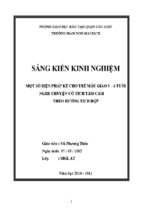 Skkn một số biện pháp kể cho trẻ mẫu giáo 5 6 tuổi nghe chuyện cổ tích tấm cám theo hướng tích hợp