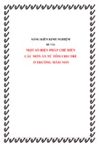 Skkn một số biện pháp chế biến các món ăn từ tôm cho trẻ ở trường mầm non