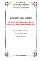 Skkn một số biện pháp giúp trẻ mẫu giáo 3  4 tuổi tích cực tham gia hoạt động âm nhạc