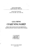 Giáo trình cơ khí nông nghiệp.