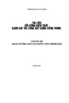 TÀI LIỆU GIÁM SÁT THI CÔNG VÀ NGHIỆM THU CÔNG TRÌNH HẦM