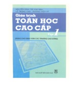 Giáo trình toán học cao cấp. tập 1.