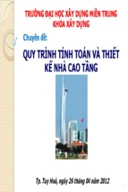 QUY TRÌNH TÍNH TOÁN VÀ THIẾT KẾ NHÀ CAO TẦNG