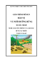 Giáo trình bảo vệ và nuôi dưỡng rừng nghề bảo tồn và làm giàu rừng tự nhiên