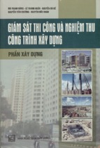 TÀI LIỆU GIÁM SÁT THI CÔNG VÀ NGHIỆM THU CÔNG TRÌNH XÂY DỰNG PHẦN XÂY DỰNG