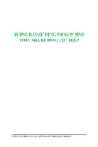 HƯỚNG DẪN SỬ DỤNG PROKON TRONG TÍNH TOÁN NHÀ BÊ TÔNG CỐT THÉP