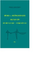 Hướng dẫn làm bài tập lớn sức bền vật liệu và cơ kết cấu