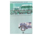 Giáo trình kỹ thuật sửa chữa ô tô, máy nổ