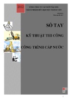 SỔ TAY KỸ THUẬT THI CÔNG CÔNG TRÌNH CẤP NƯỚC