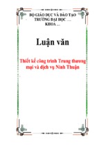Luận văn thiết kế công trình trung thương mại và dịch vụ ninh thuận