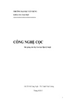 BÀI GIẢNG CÔNG NGHỆ CỌC TS TRỊNH VIỆT CƯỜNG