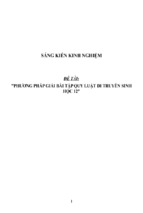 Sáng kiến kinh nghiệm skkn phương pháp giải bài tập quy luật di truyền sinh học 12