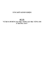 Sáng kiến kinh nghiệm sử dụng đồ dùng dạy học trong dạy học tiếng anh ở trường thpt