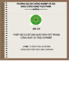 Thiết kế cơ sở sản xuất sữa tiệt trùng công suất 20 triệu sp một năm