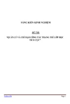 Sáng kiến kinh nghiệm quản lý và chỉ đạo công tác trang trí lớp học tích cực