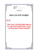 Khóa luận thực trạng và giải pháp nhằm nâng cao sức cạnh tranh trong đấu thầu ởcông ty xây dựng công trình giao thông 856