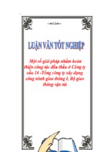 Luận văn một số giải pháp nhằm hoàn thiện công tác đấu thầu ở công ty cầu 14  tổng công ty xây dựng công trình giao thông i, bộ giao thông vận tải