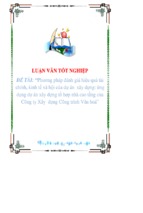 Khóa luận phương pháp đánh giá hiệu quả tài chính, kinh tế xã hội của dự án xây dựng ứng dụng dự án xây dựng tổ hợp nhà cao tầng của công ty xây dựng công trình văn hoá