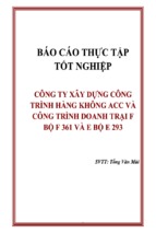 Báo cáo thực tập tại công ty xây dựng công trình hàng không acc và công trình doanh trại f bộ f 361 và e bộ e 293