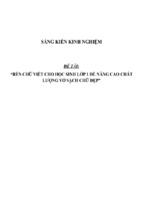 Sáng kiến kinh nghiệm skkn rèn chữ viết cho học sinh lớp 1 để nâng cao chất lượng vở sạch chữ đẹp