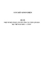 Sáng kiến kinh nghiệm một số biện pháp làm tốt công tác phổ cập giáo dục trẻ mầm non 5 – 6 tuổi