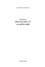 BÀI GIẢNG TÍNH TOÁN KẾT CẤU ÁO ĐƯỜNG MỀM