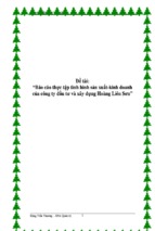 Tiểu luận thực tập tình hình sản xuất kinh doanh của công ty đầu tư và xây dựng hoàng liên sơn