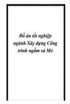 Khóa luận tốt nghiệp ngành xây dựng công trình ngầm và mỏ