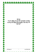 Khóa luận sự tác động của giá đất, giá nhà ở tới thị trư ờng bất động sản tại quận cầu giấy tp hà nội