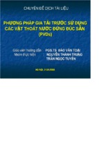 Chuyên đề phương pháp gia tải trước sử dụng các vật thoát nước đứng đúc sẵn (pvds)