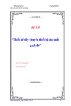 Tiểu luận thiết kế dây chuyền thiết bị sản xuất gạch đỏ