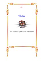 Báo cáo thực tập địa chất công trình tại cơ sở trường đại học mở, 465 nơ trang long p.13 q. bình thạnh tp. hồ chí minh