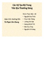 Các hệ tọa độ trong trắc địa thường dùng
