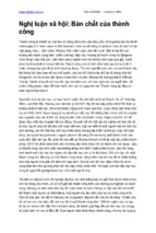 Nghị luận xã hội bản chất của thành công