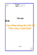 Tiểu luận giao thông đường bộ ở hà nội thực trạng và giải pháp