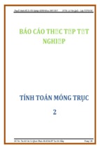 Báo cáo thực tập tốt nghiệp tính toán móng trục 2