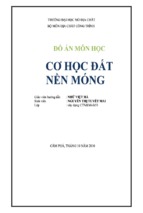 Tiểu luận cơ học đất nền móng