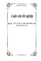 Tiểu luận tính xã hội và tính cộng đồng của kiến trúc hà nội