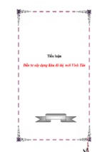 Tiểu luận đầu tư xây dựng khu đô thị mới vinh tân