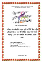 Skkn sáng tác và phổ nhạc một số bài thơ, câu chuyện theo chủ đề nhằm nâng cao chất lượng giáo dục thẩm mĩ cho trẻ mầm non